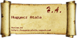 Hugyecz Atala névjegykártya